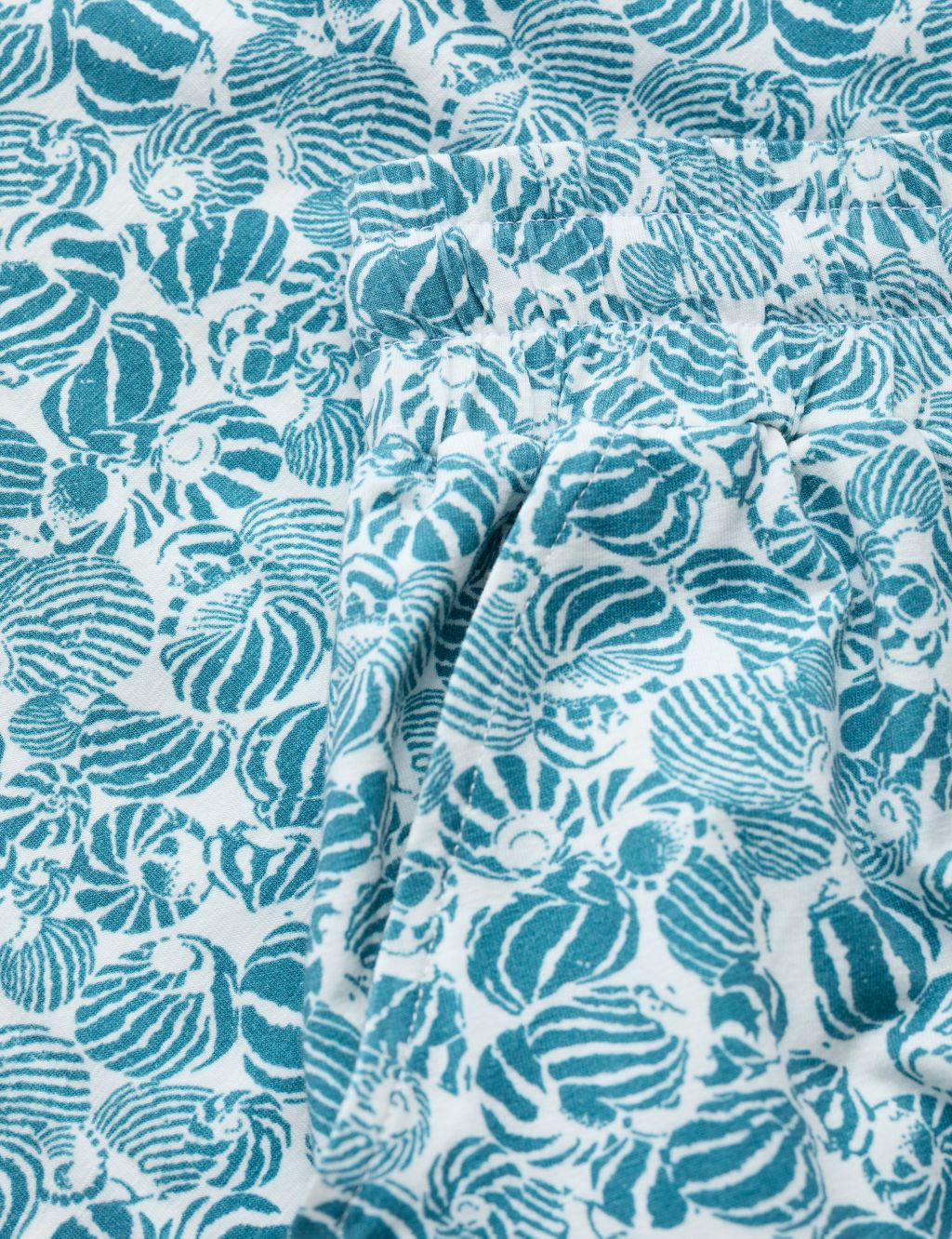 Cotton Rich Shell Print Cropped Pyjama Set image 4