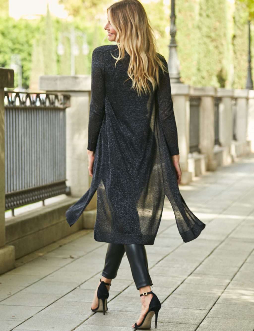 Sparkly Edge to Edge Longline Cardigan image 3