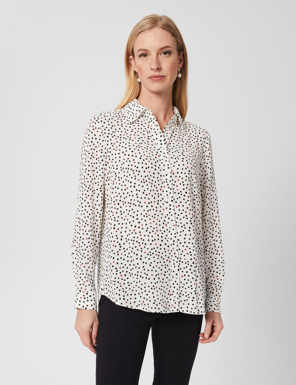 Polka Dot Collared Shirt image 1