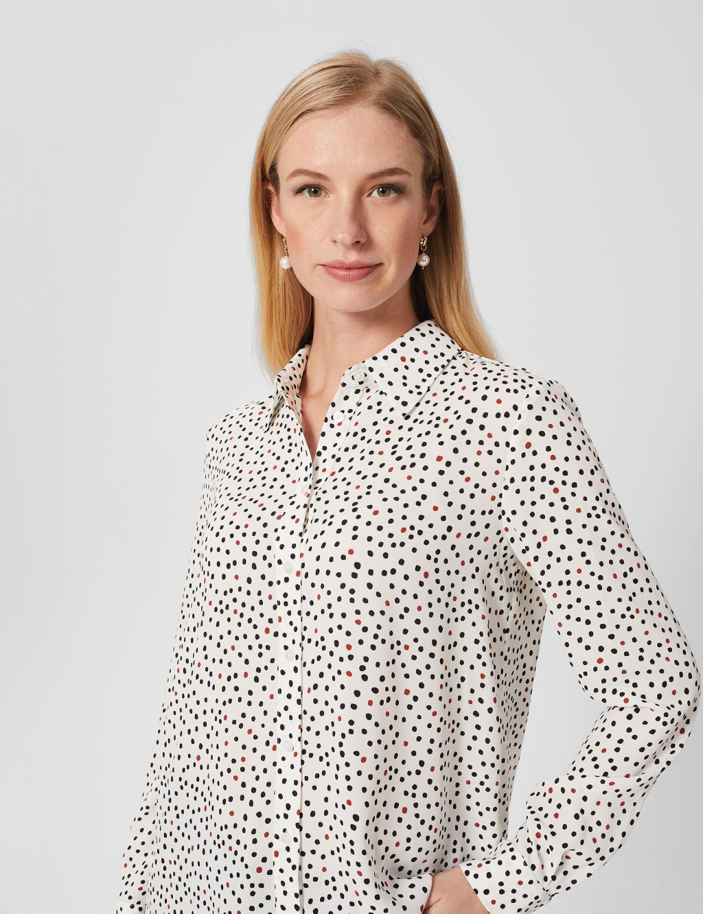 Polka Dot Collared Shirt image 3