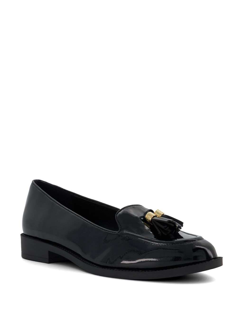 Wide Fit Patent Tassel Flat Loafers image 2
