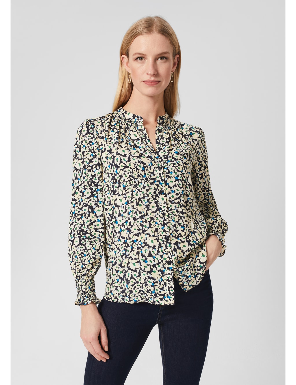 Printed Button Through Blouse image 1