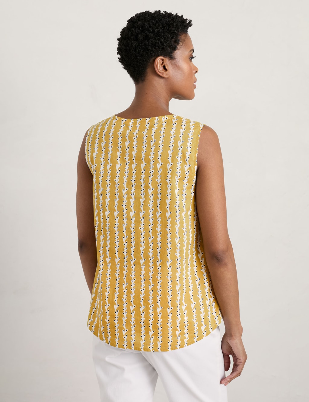 Organic Cotton Printed V-Neck Vest Top image 3