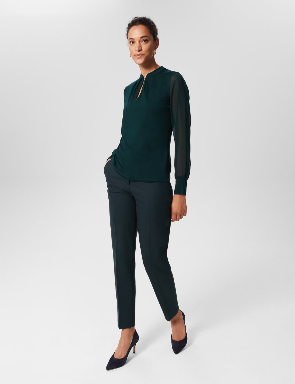 High Neck Long Sleeve Blouse image 4
