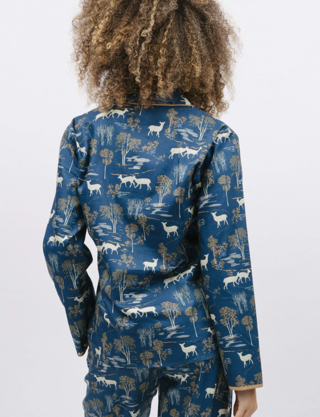 Cotton Modal Fawn Print Pyjama Top image 4