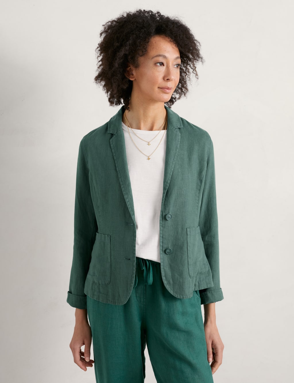 Pure Linen Single Breasted Blazer image 2
