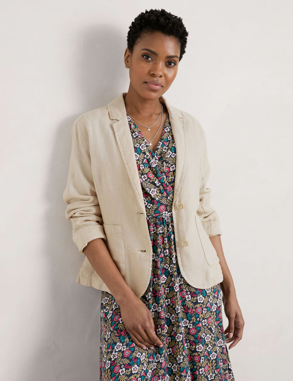 Pure Linen Single Breasted Blazer image 1