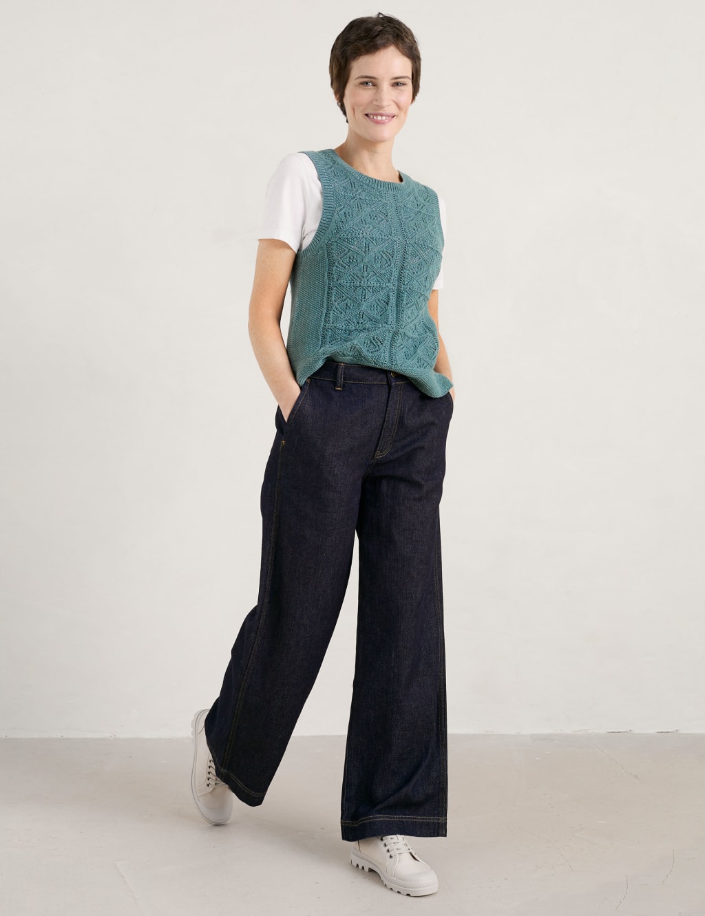MONTEREY POINTELLE Kelly Green, Pure Italian Cotton main image 1