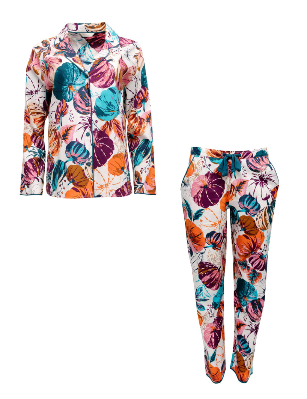 Cotton Modal Pumpkin Print Pyjama Set image 2