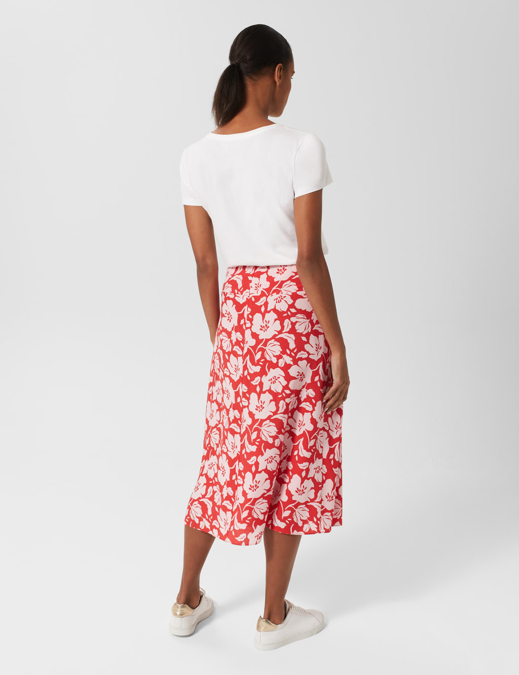 Floral Midi A-Line Skirt image 2