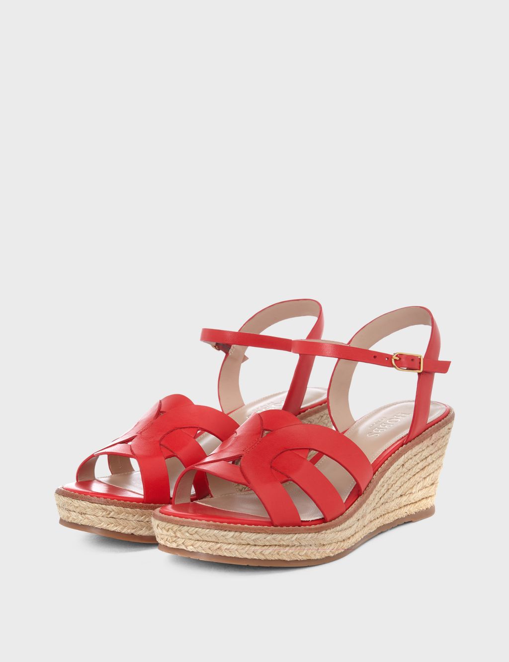 Leather Ankle Strap Wedge Espadrilles image 2
