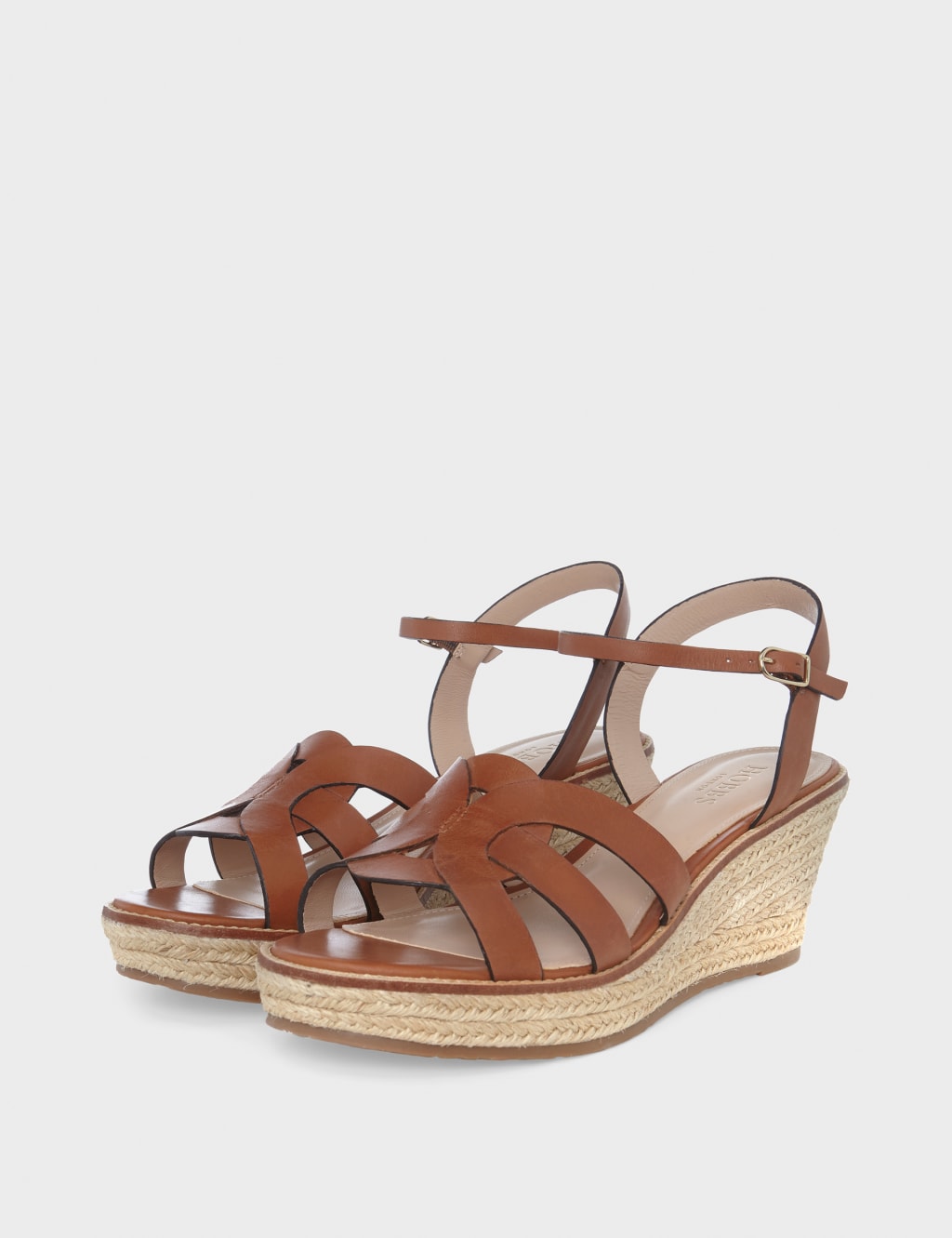 Leather Ankle Strap Wedge Espadrilles image 2