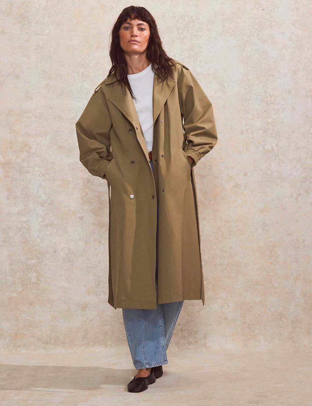 M&S Collection + Collared Single Breasted Coat