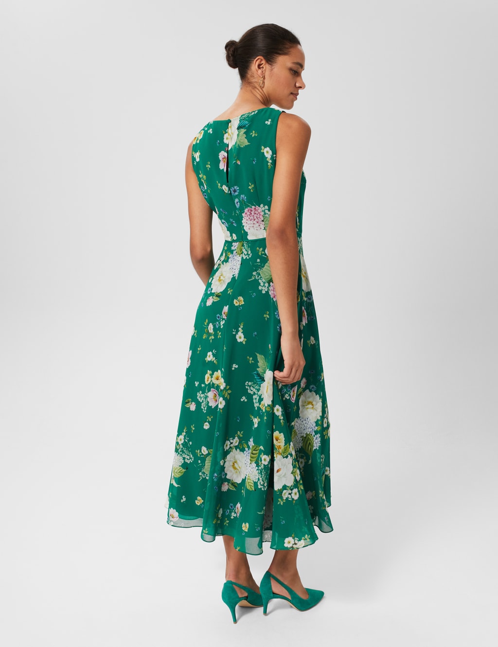 Floral Midi Swing Dress image 4
