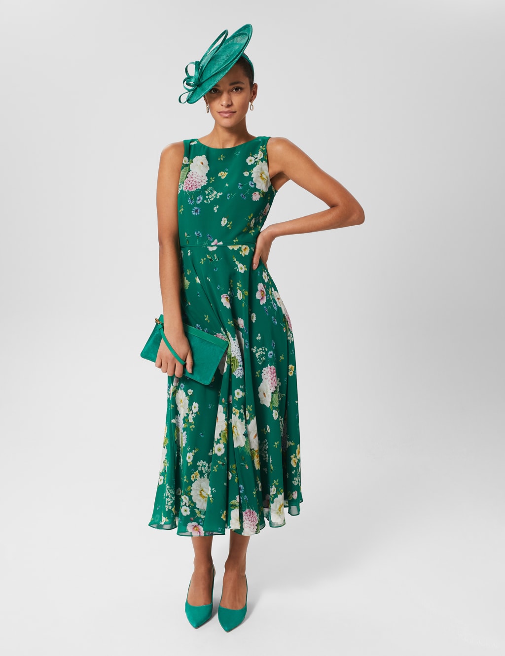 Floral Midi Swing Dress image 5