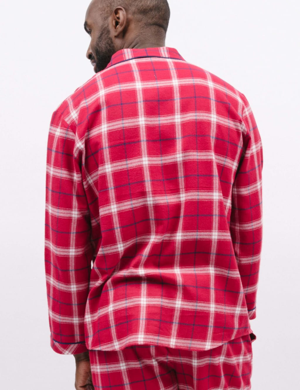 Pure Cotton Checked Pyjama Top image 4
