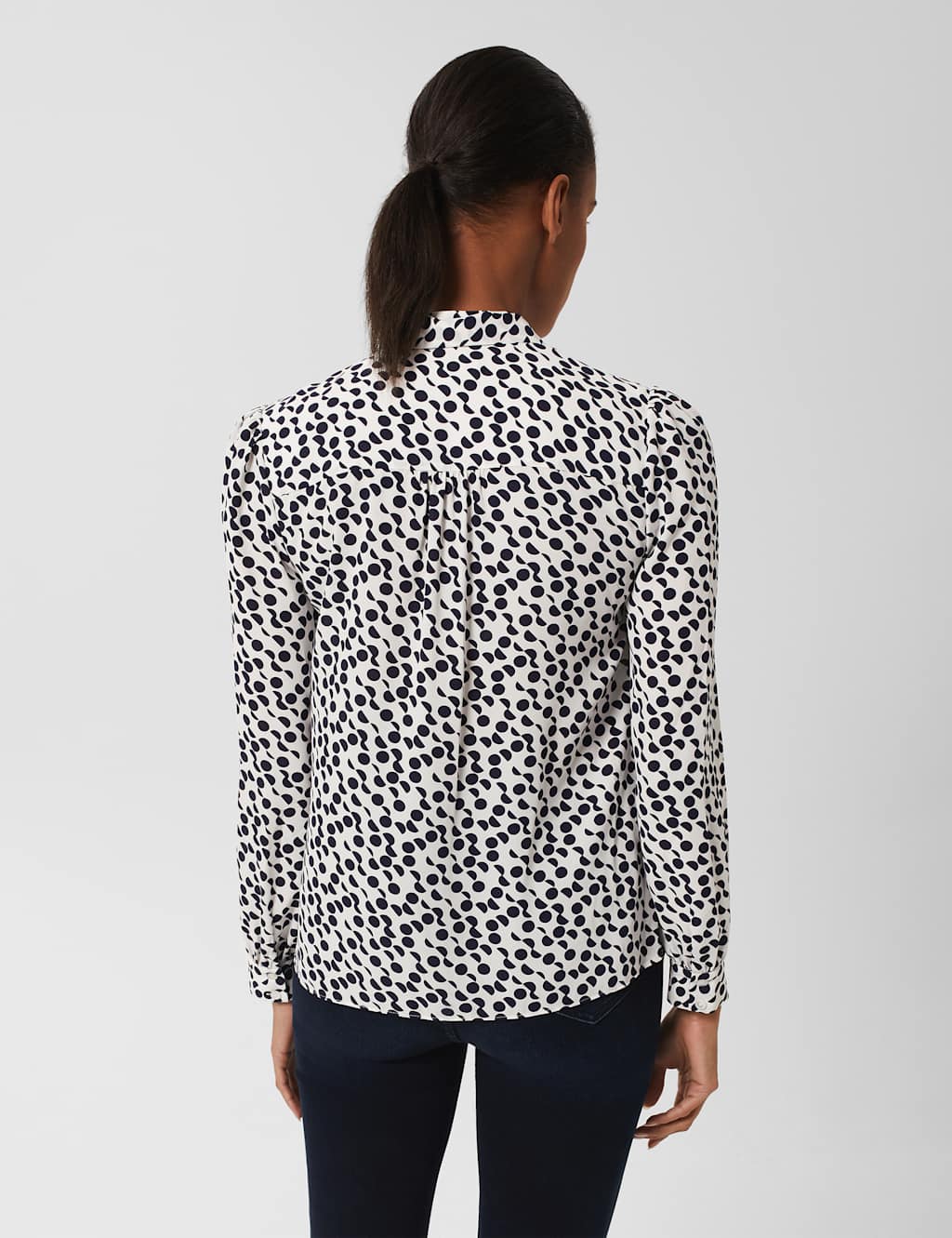 Printed Tie Neck Blouse image 2