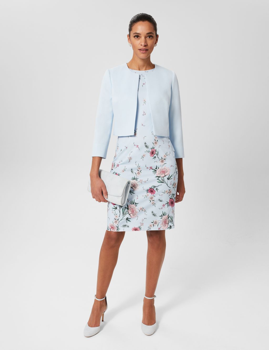 Cotton Rich Floral Knee Length Shift Dress image 5
