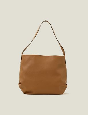 Accessorize Women's Faux Leather Slouch Shoulder Bag - Tan, Tan