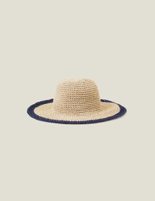 Accessorize Womens Straw Floppy Hat - Natural, Natural