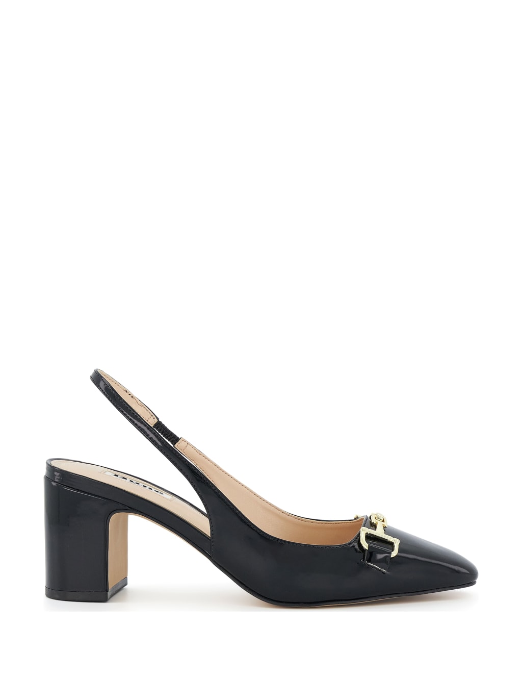 Patent Bar Block Heel Slingback Shoes image 1