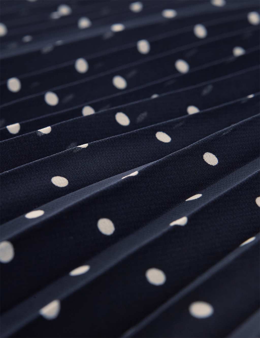 Polka Dot Pleated Midi A-Line Skirt image 4