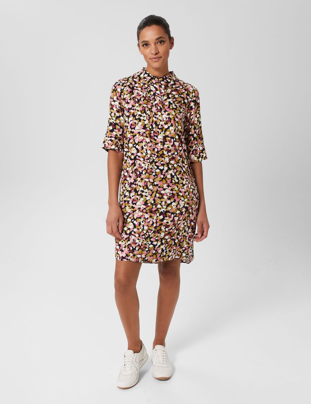 Printed Knee Length Shirt Dress image 1