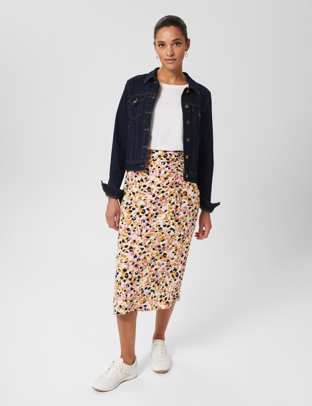 Printed Midi A-Line Skirt image 5