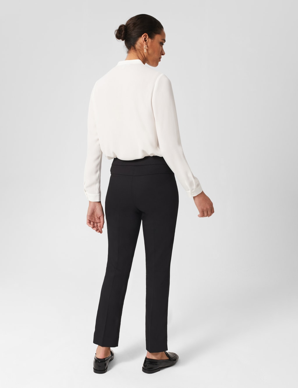 Cotton Blend Slim Fit Trousers image 4
