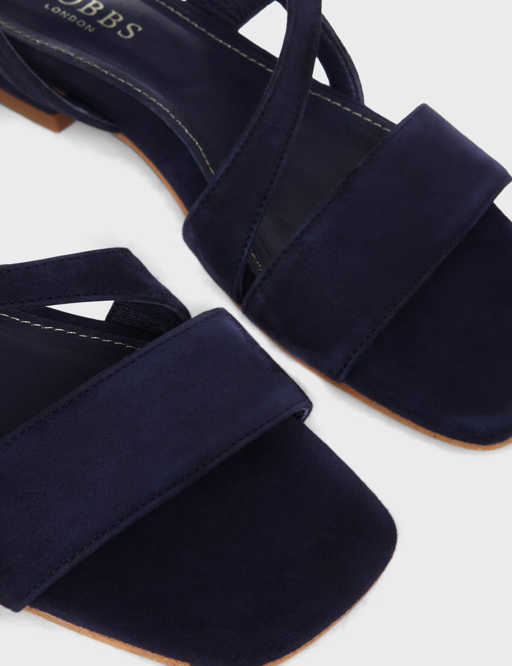 Suede Buckle Square Toe Sandals image 4
