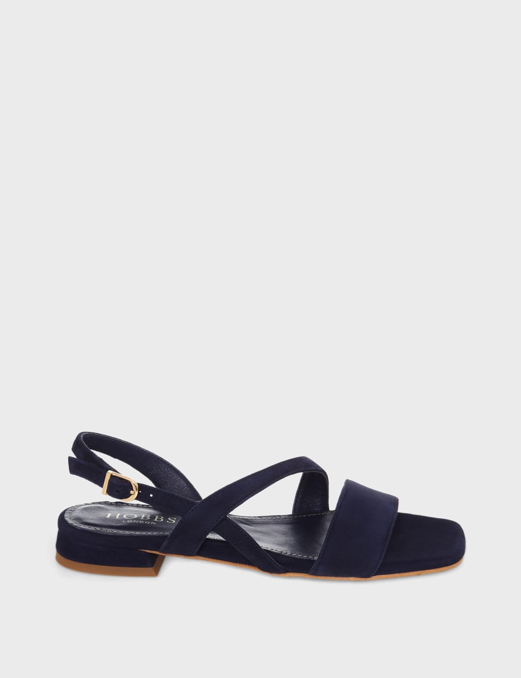 Suede Buckle Square Toe Sandals image 1