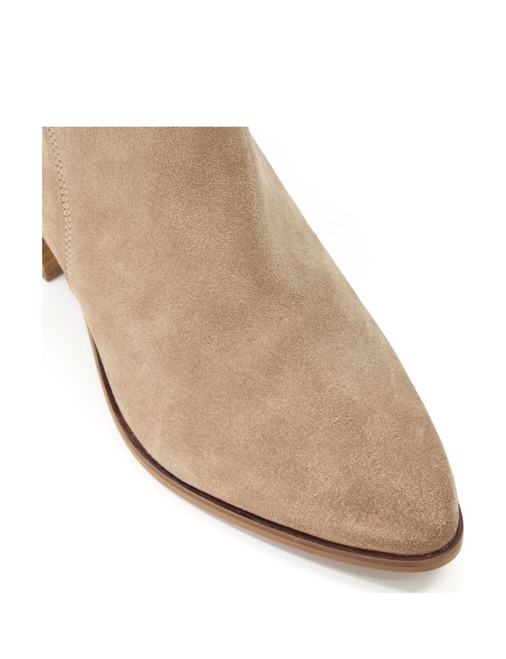 Wide Fit Suede Block Heel Ankle Boots image 3