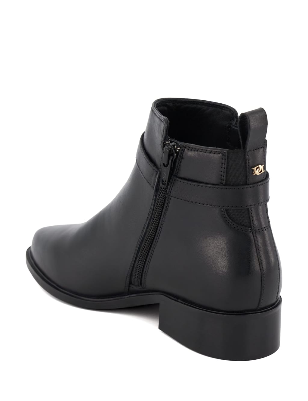 Wide Fit Leather Block Heel Ankle Boots image 5