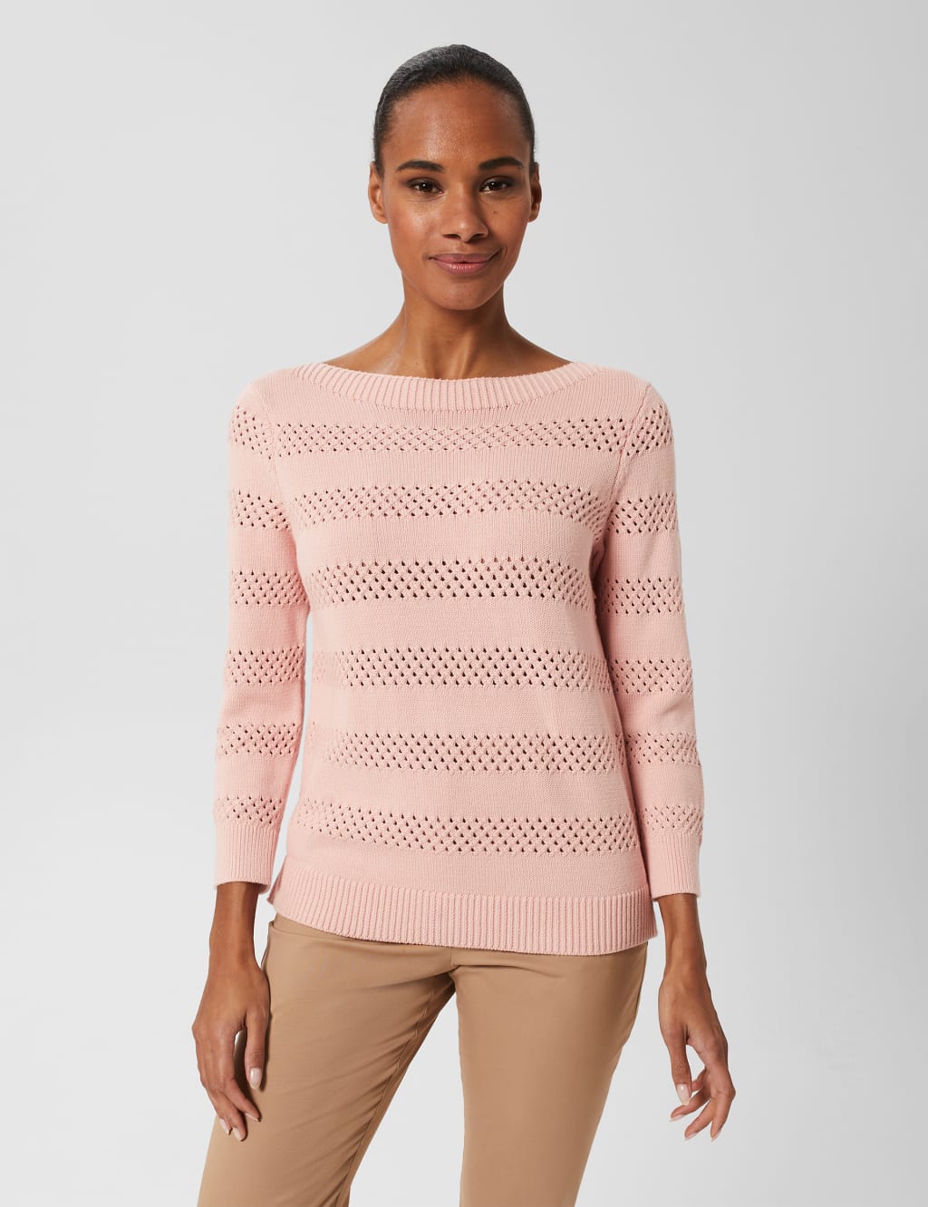 Pure Cotton Slash Neck Jumper image 1
