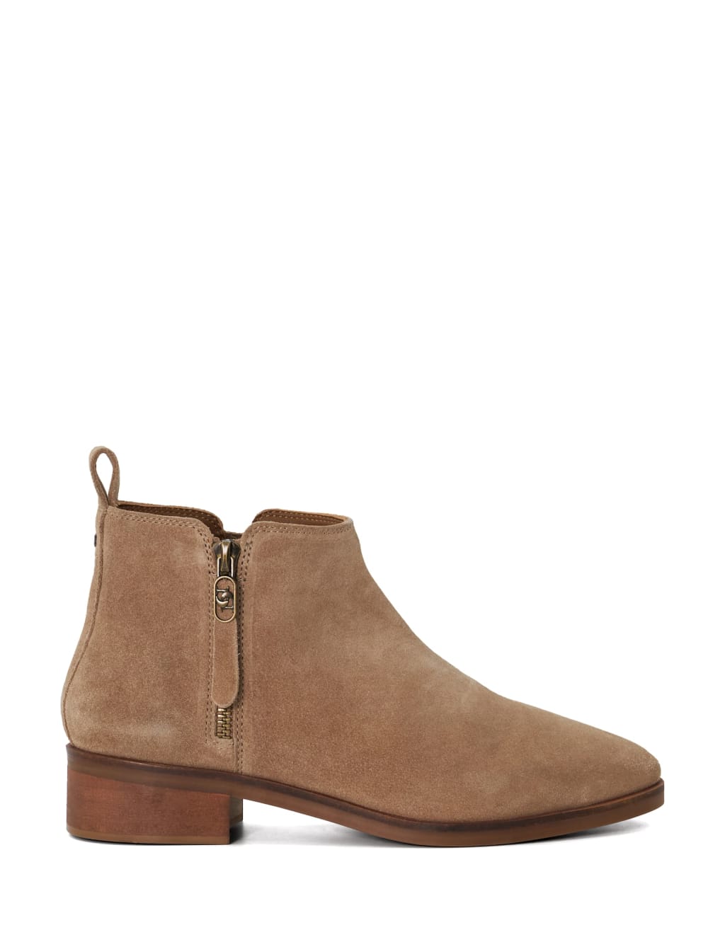 Suede Block Heel Ankle Boots