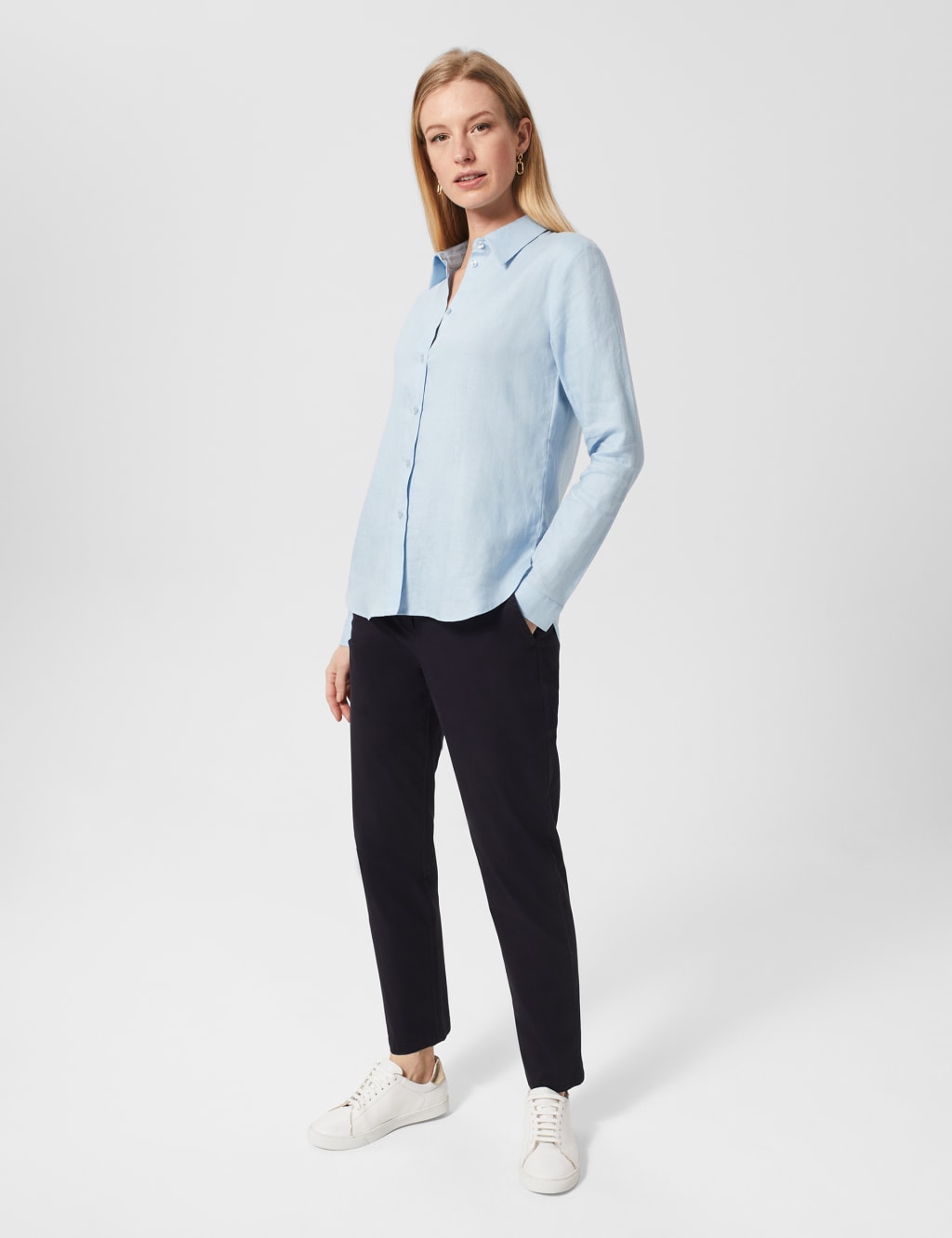 Pure Linen Collared Button Through Shirt image 4