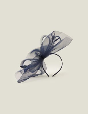 Accessorize Womens Bow Fascinator - Navy, Navy