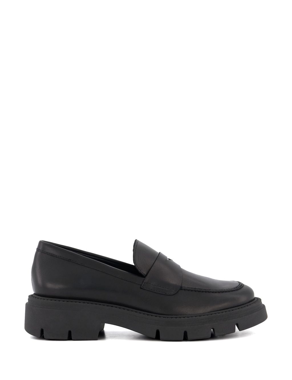 Leather Chunky Flat Loafers image 1