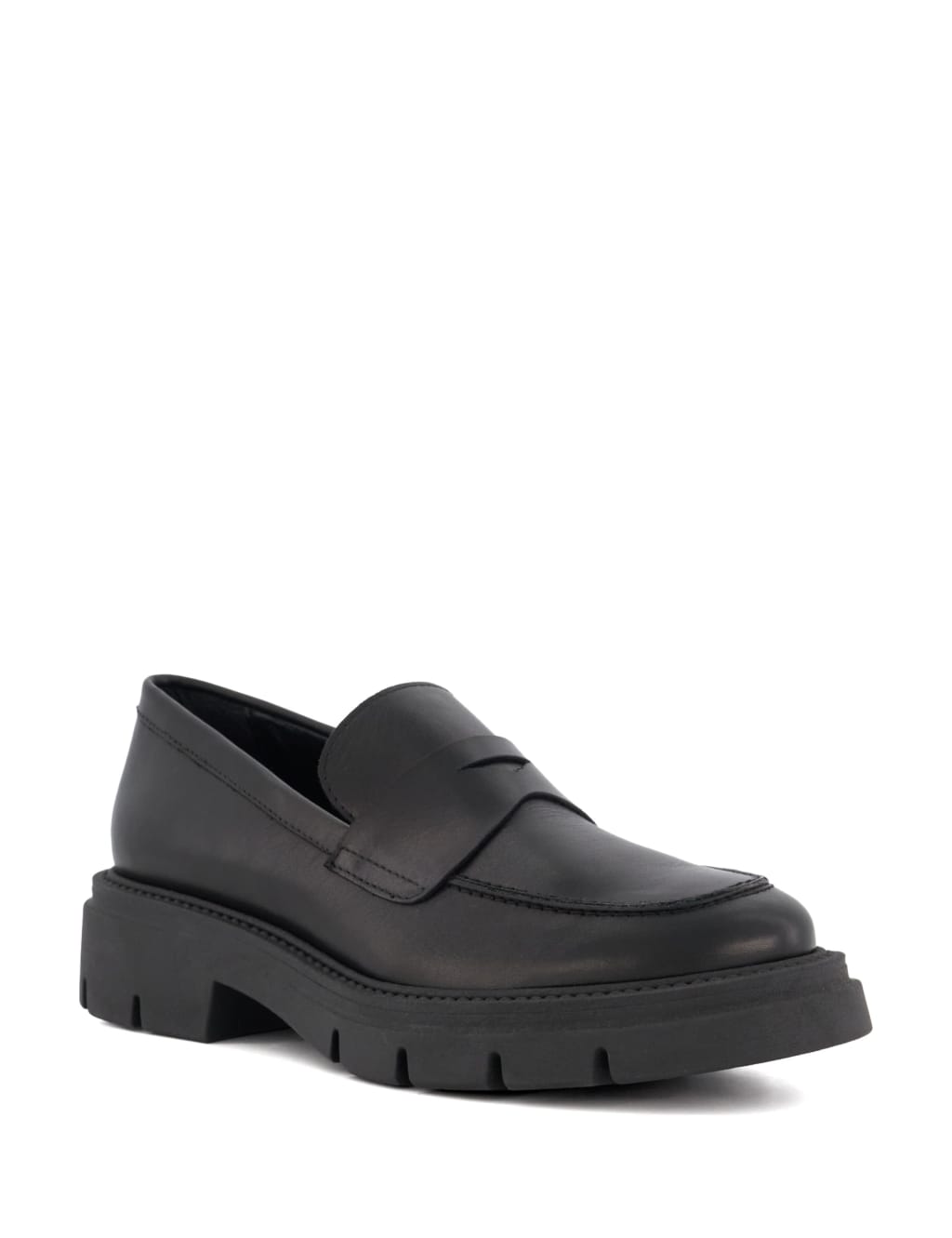 Leather Chunky Flat Loafers image 2