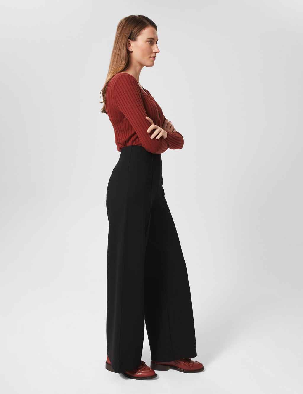 Seam Detail Wide Leg Trousers image 3