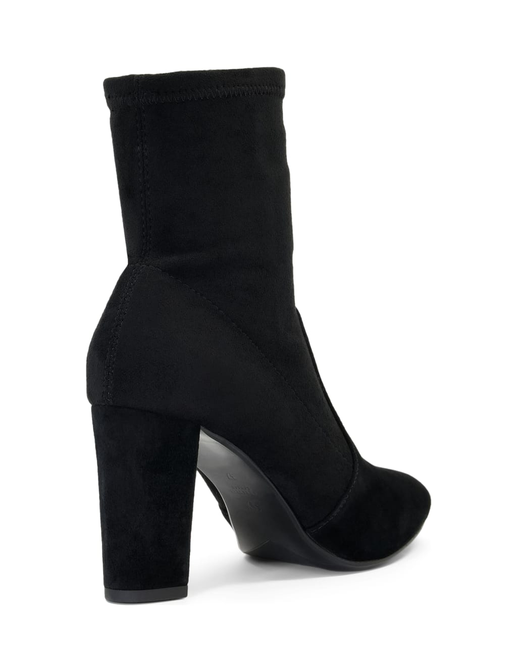 Wide Fit Suede Block Heel Sock Boots image 3