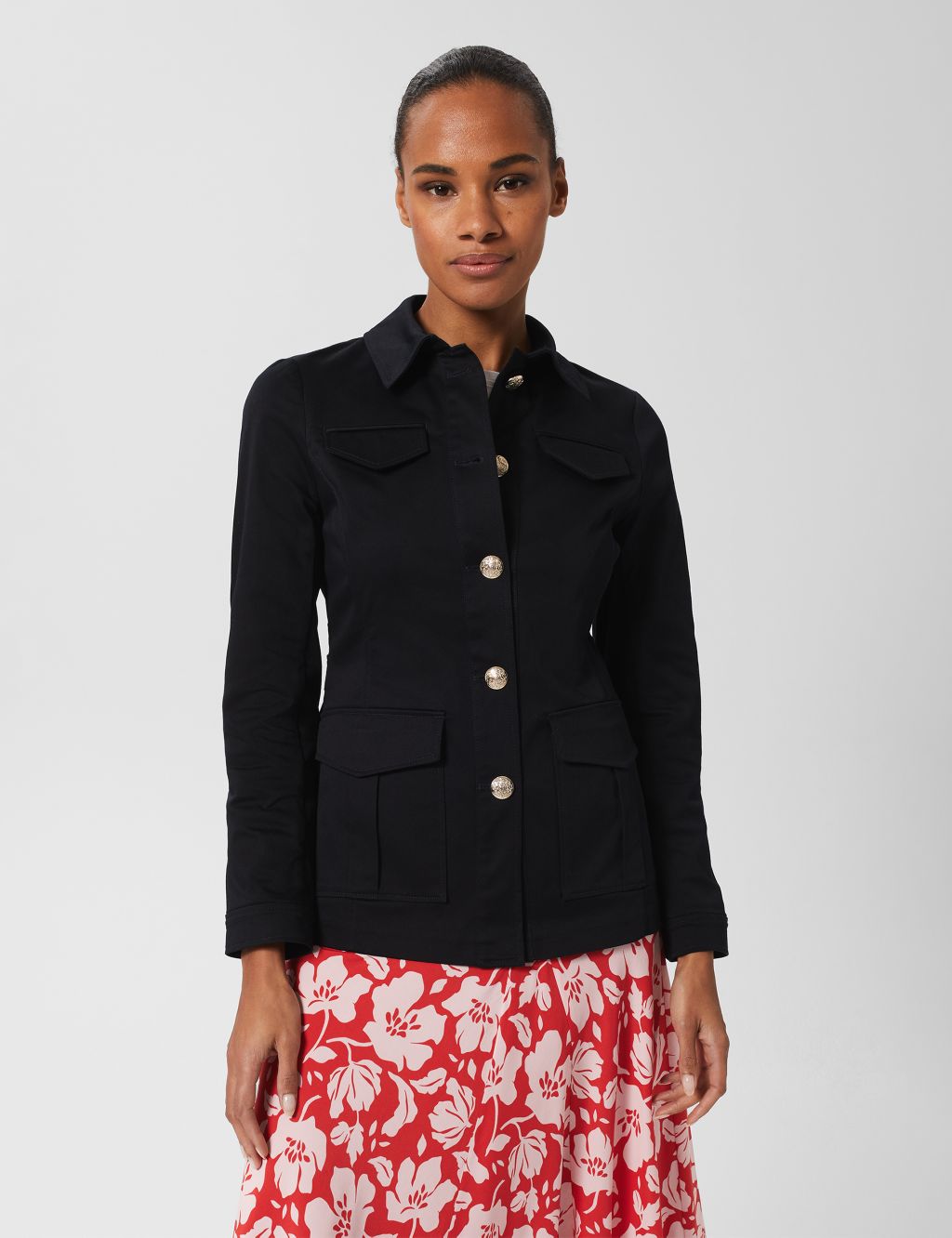Cotton Rich Collared Jacket image 1