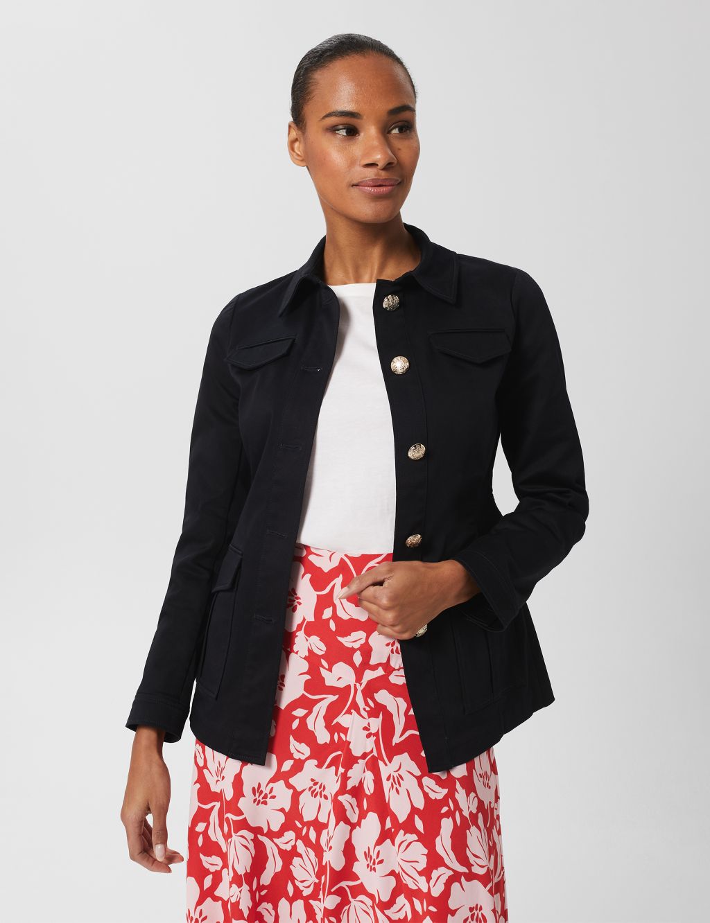 Cotton Rich Collared Jacket image 3