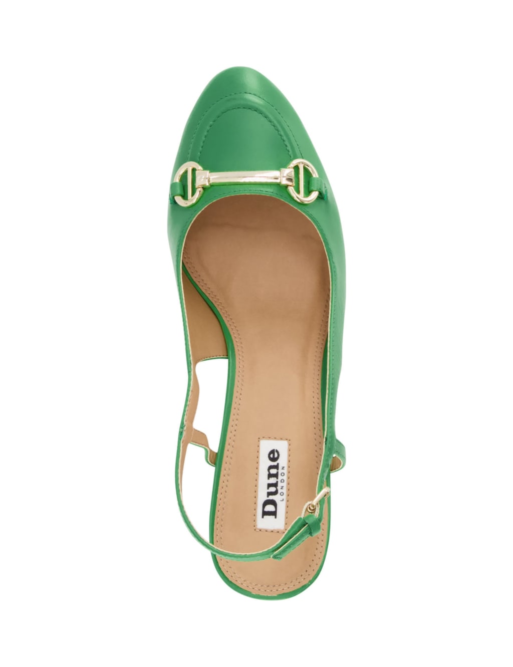 Leather Block Heel Slingback Shoes image 3