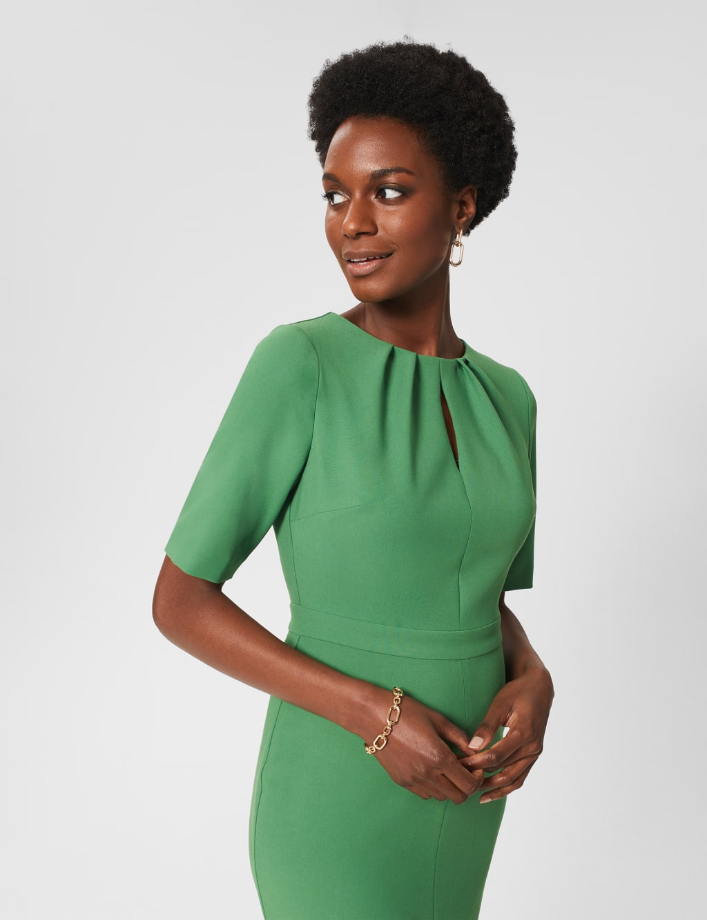 Keyhole Knee Length Shift Dress image 2