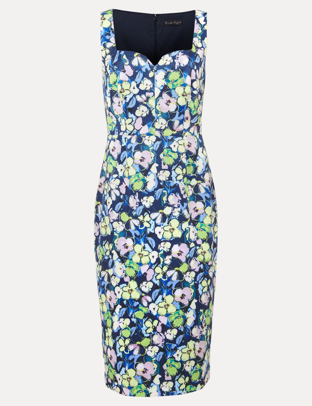 Floral Square Neck Knee Length Bodycon Dress image 2