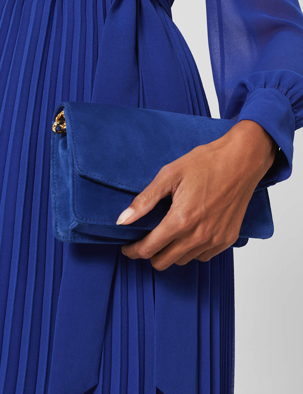 Suede Cross Body Clutch Bag image 3