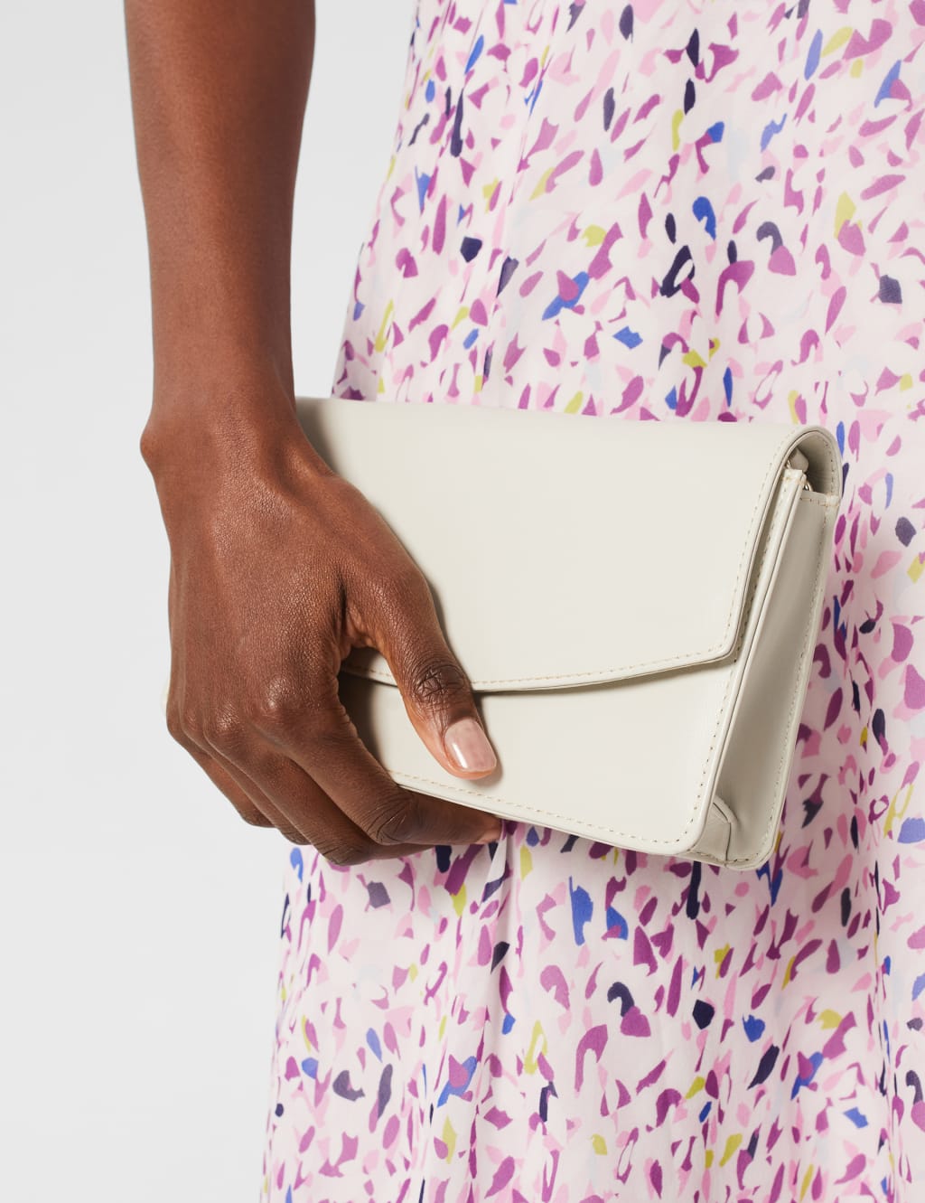 Suede Cross Body Clutch Bag image 3
