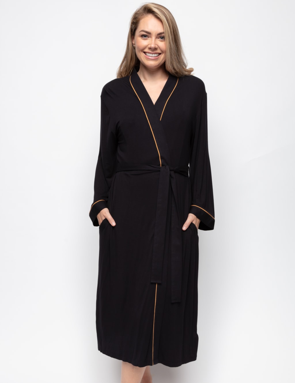 Supersoft Modal Rich Long Dressing Gown image 1
