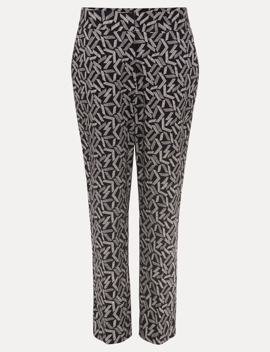 Cotton Rich Printed Slim Fit Trousers image 2